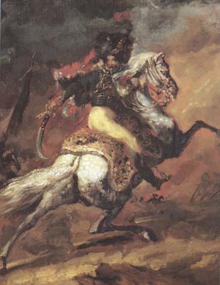 Theodore   Gericault Chasseur of the Imperial Guard,Charging (mk10) China oil painting art
